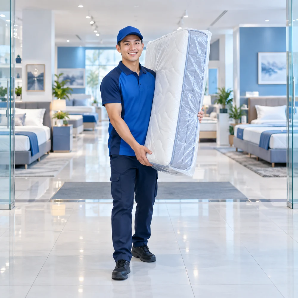 Nhân viên Nệm Bình Dương giao nệm tận nơi