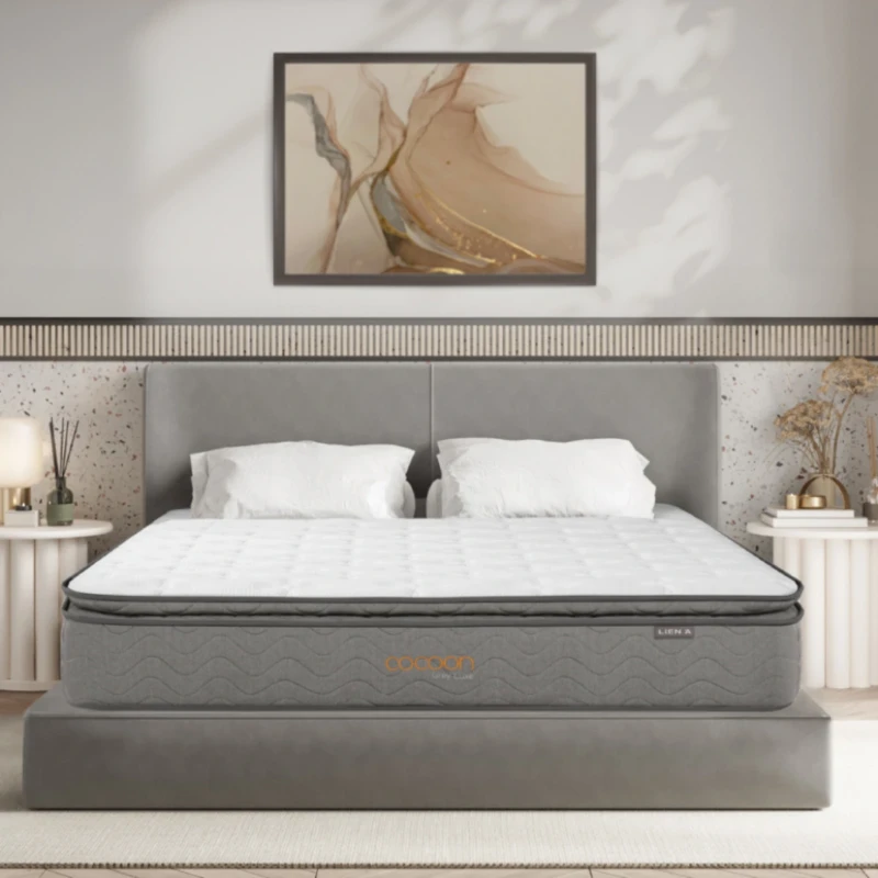Nệm lò xo túi Liên Á Cocoon Grey Luxe