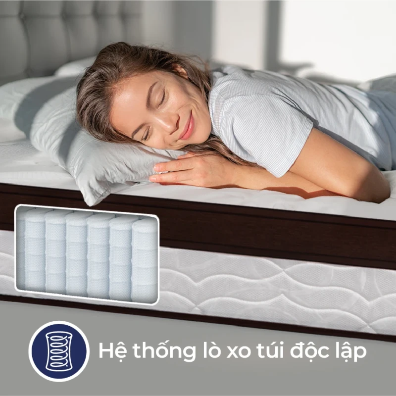 Nệm lò xo túi Liên Á Cocoon Premium