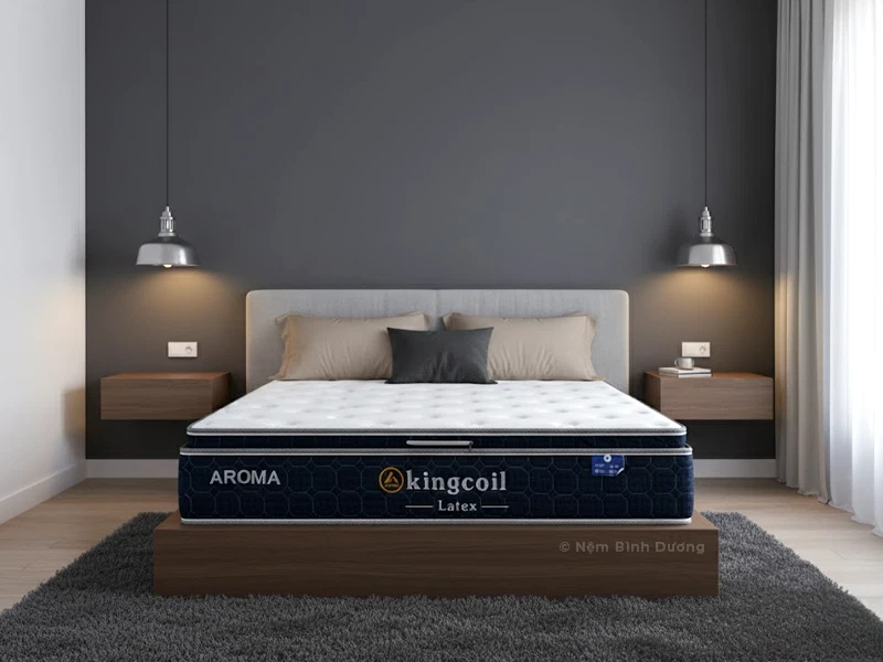 Nệm Lò Xo Cao Su Aroma Kingcoil Latex 10 Nệm Lò Xo Cao Su Aroma Kingcoil Latex