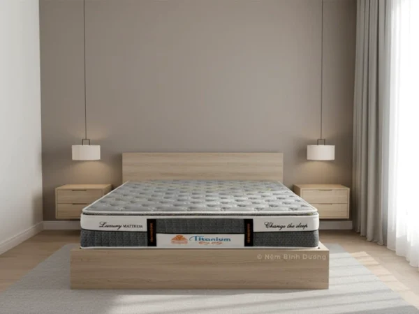 Nệm Lò Xo Túi Kim Cương Titanium