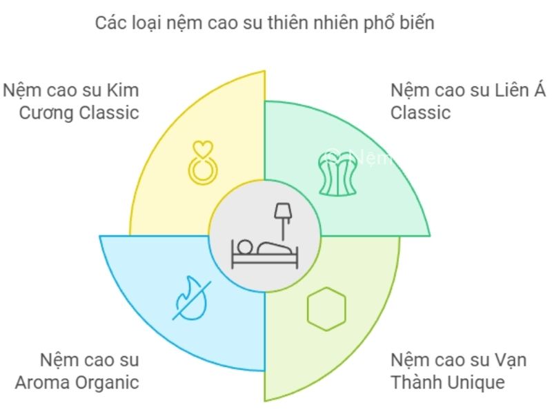 4 loại nệm cao su thiên nhiên phổ biến trên thị trường 3 4 loại nệm cao su thiên nhiên phổ biến trên thị trường