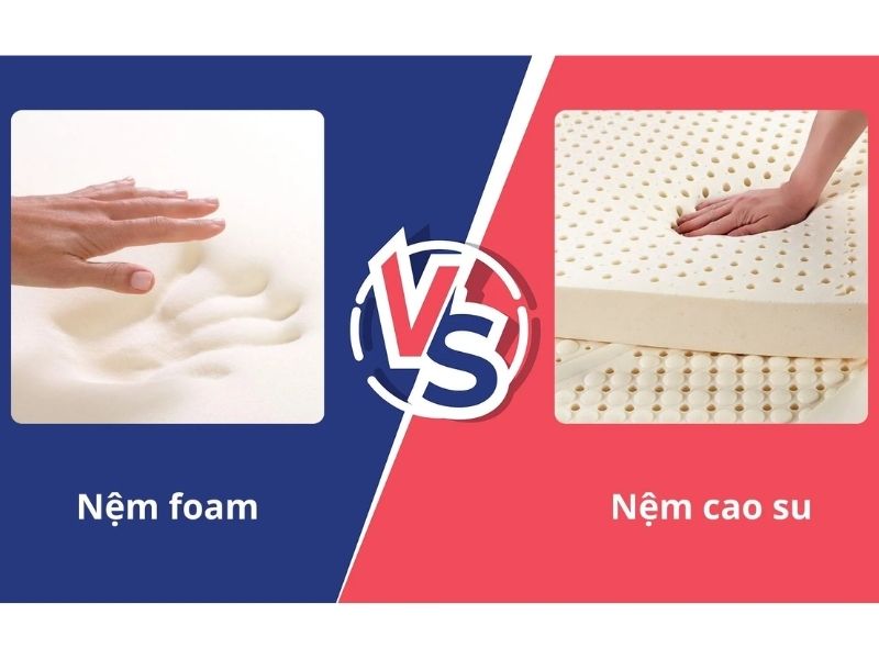 So sánh nệm cao su và nệm foam