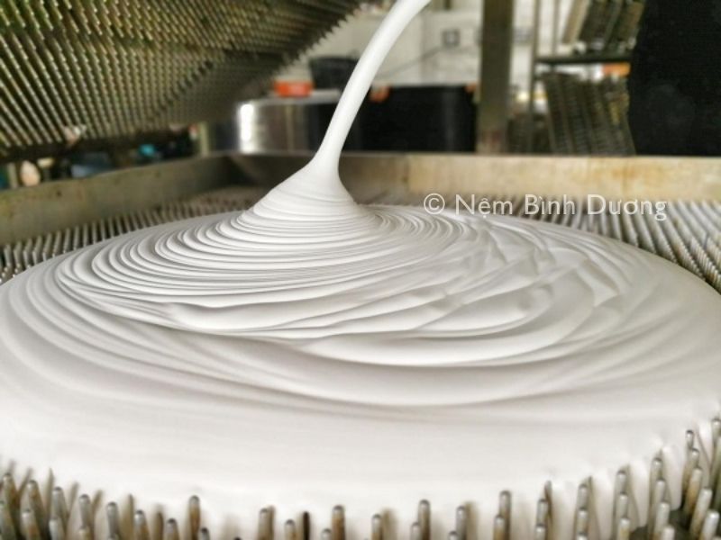 Sản xuất nệm xao su theo quy trình hiện đại