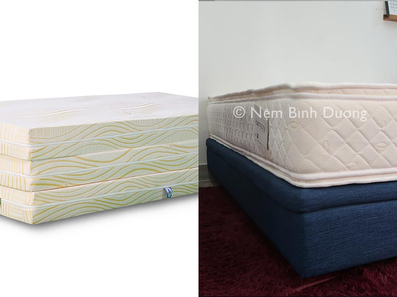 Các tiêu chí so sánh nệm lò xo và nệm cao su