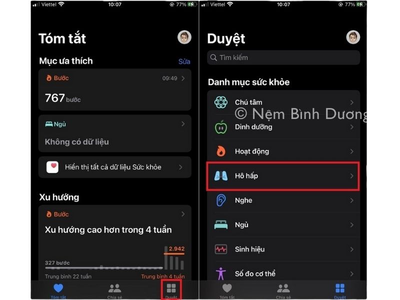 Cách xem tần số hô hấp