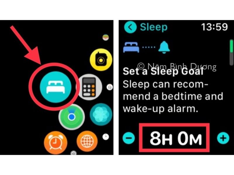 Cách đo giấc ngủ apple watch - Bước 1