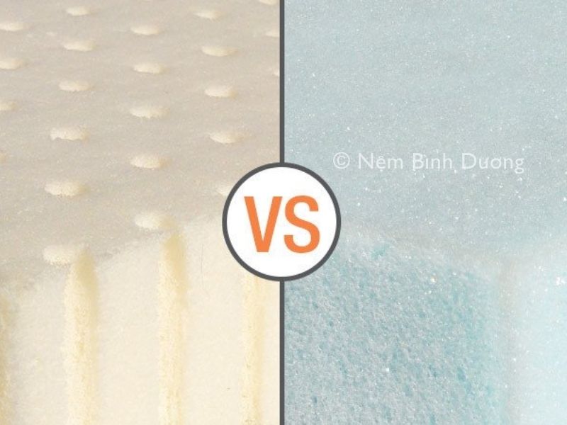 So sánh nệm cao su thiên nhiên và nhân tạo