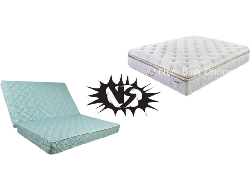 So sánh nệm lò xo và nệm bông ép