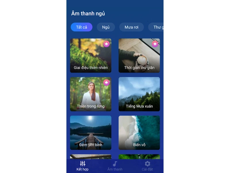 App âm Thanh Dễ Ngủ - Hơn 60 âm thanh tùy chỉnh để tự tạo giai điệu cá nhân và lưu lại 