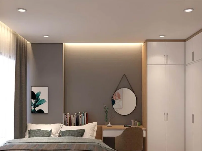 Không bố trí giường ngủ đối diện với gương