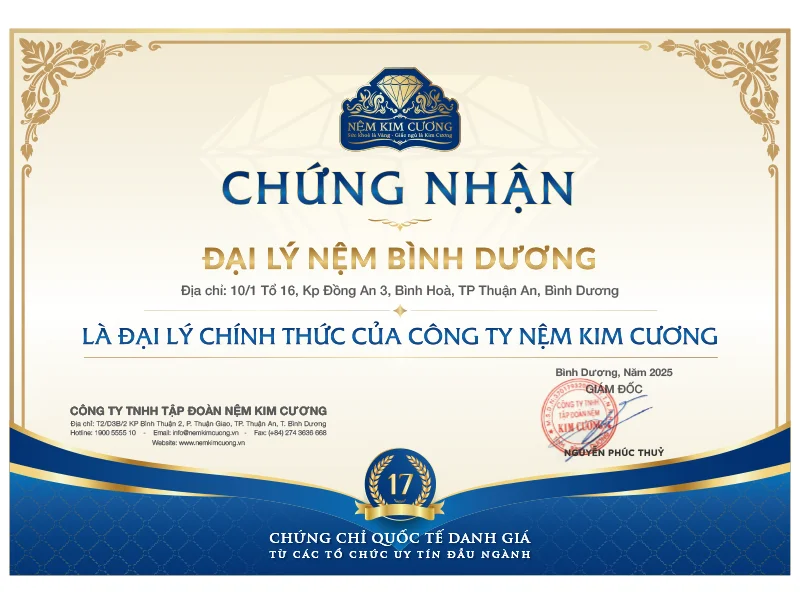 Cửa Hàng Nệm Kim Cương Tại Thuận An - Đại lý Nệm Bình Dương