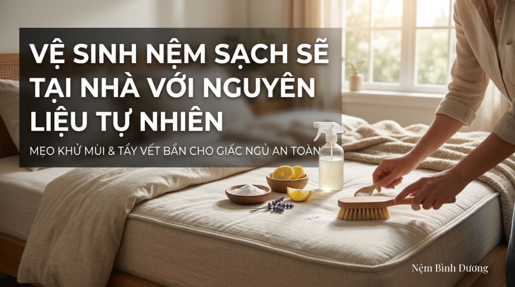 cach ve sinh nem sach se tai nha voi nguyen lieu tu nhien