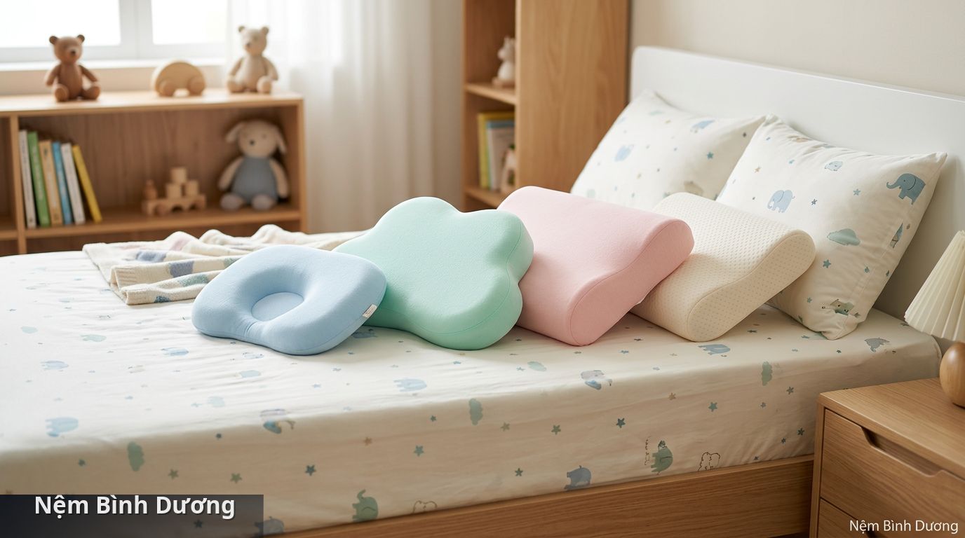 Cách chọn gối cho trẻ theo từng độ tuổi để đảm bảo an toàn - ga trải giường cho bé 2 Cách chọn gối cho trẻ theo từng độ tuổi để đảm bảo an toàn - ga trải giường cho bé
