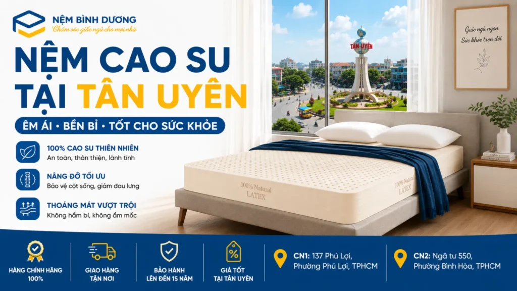 Nệm cao su tại Tân Uyên