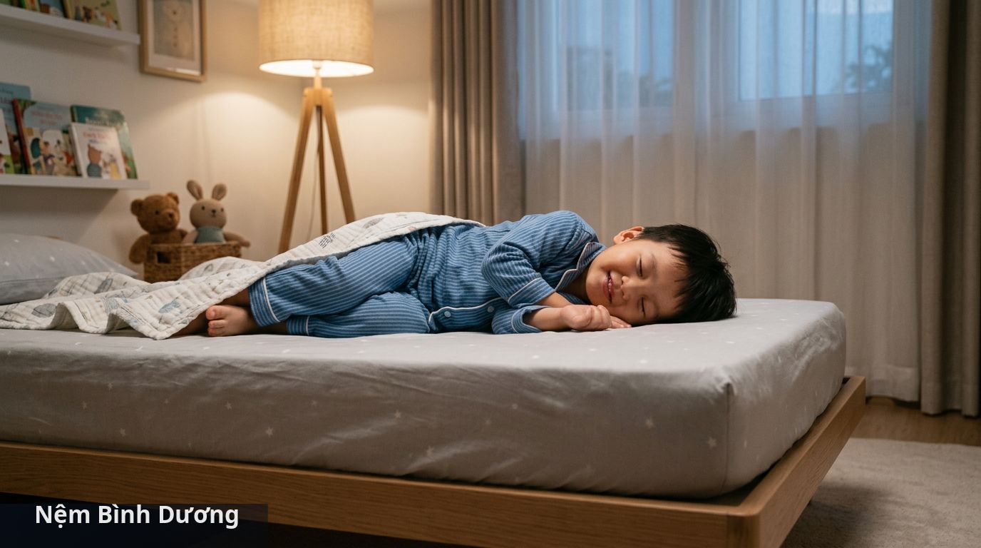 Chọn nệm cho trẻ em với độ đàn hồi hợp lý là ưu tiên hàng đầu - nệm cho trẻ em