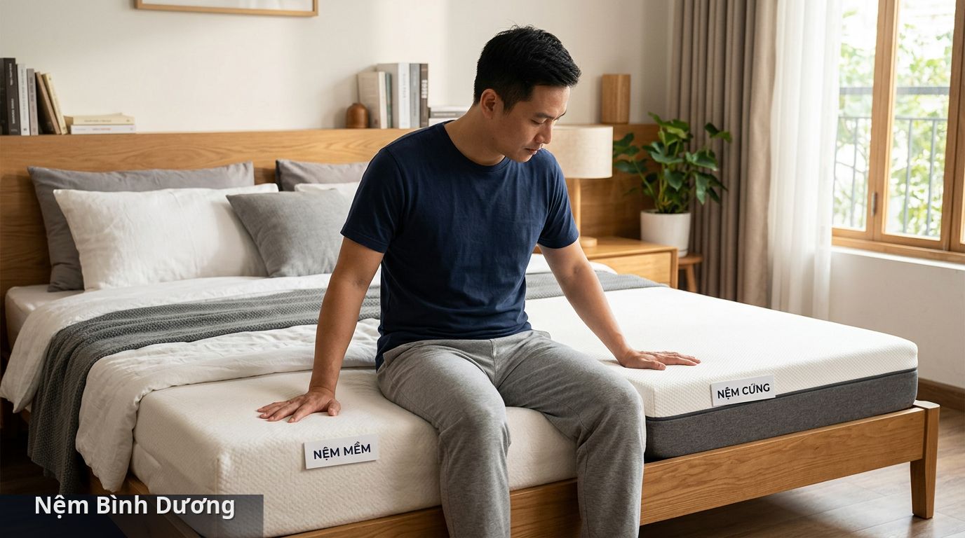 Người dùng thử nghiệm nệm cứng hay mềm để chọn nệm cho người đau lưng - nệm cứng hay mềm 2 Người dùng thử nghiệm nệm cứng hay mềm để chọn nệm cho người đau lưng - nệm cứng hay mềm