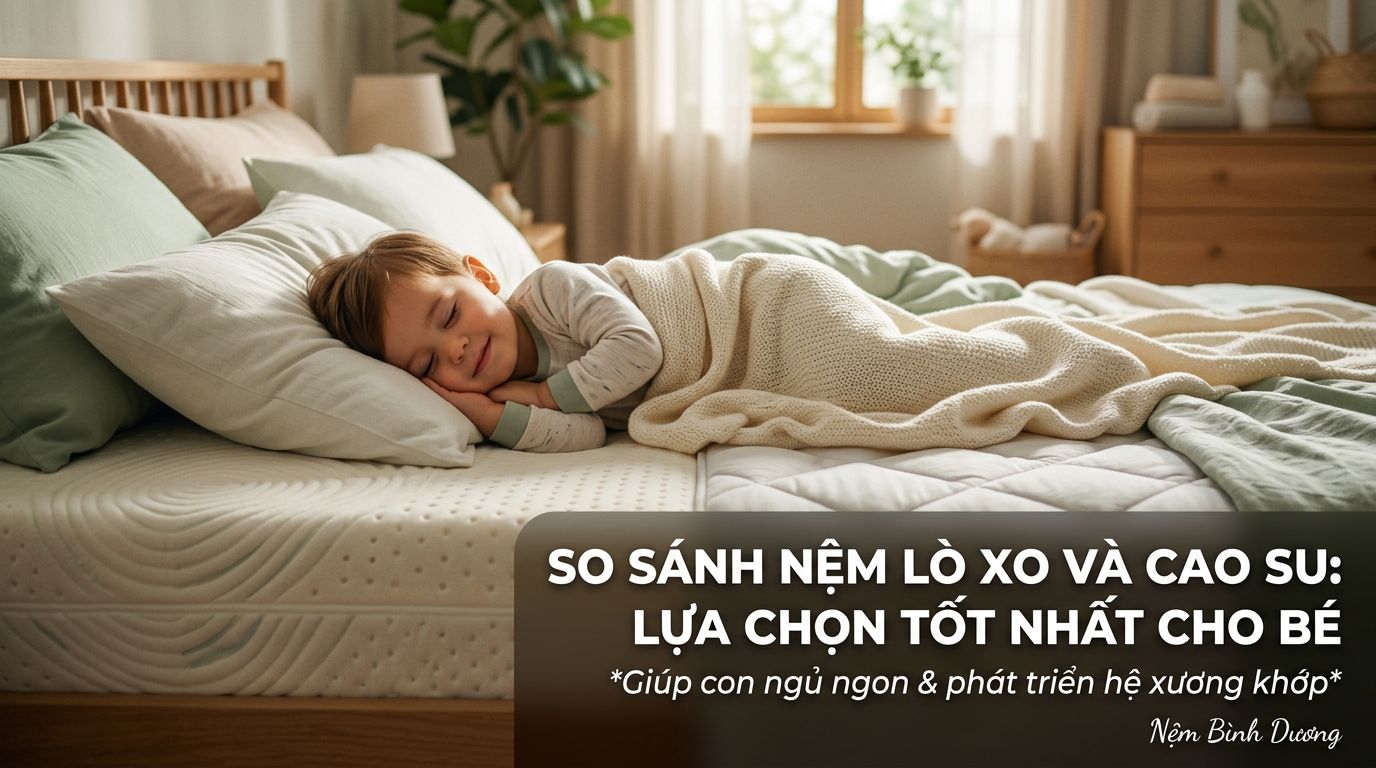 1 so sanh nem lo xo va cao su lua chon tot nhat cho be
