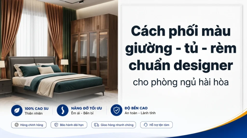 cach phoi mau giuong tu rem chuan designer cho phong ngu hai hoa