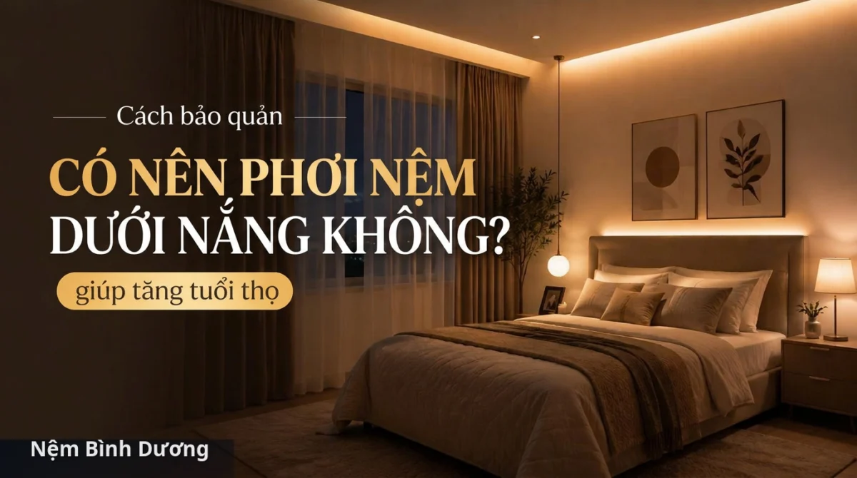 Việc giữ nệm ở nơi thoáng khí thay vì phơi nắng trực tiếp giúp bảo vệ cấu trúc vật liệu lâu bền hơn - Có nên phơi nệm dưới nắng không