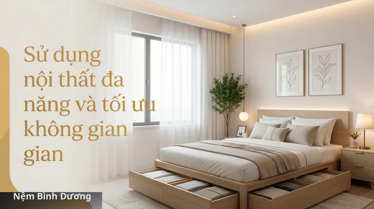 Sử dụng giường có hộc kéo giúp tận dụng tối đa không gian lưu trữ bên dưới nệm - Decor phòng ngủ nhỏ 10m2 sao cho rộng và thoáng 2 Sử dụng giường có hộc kéo giúp tận dụng tối đa không gian lưu trữ bên dưới nệm - Decor phòng ngủ nhỏ 10m2 sao cho rộng và thoáng