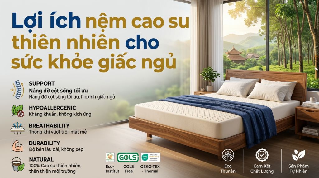 loi ich nem cao su thien nhien cho suc khoe giac ngu
