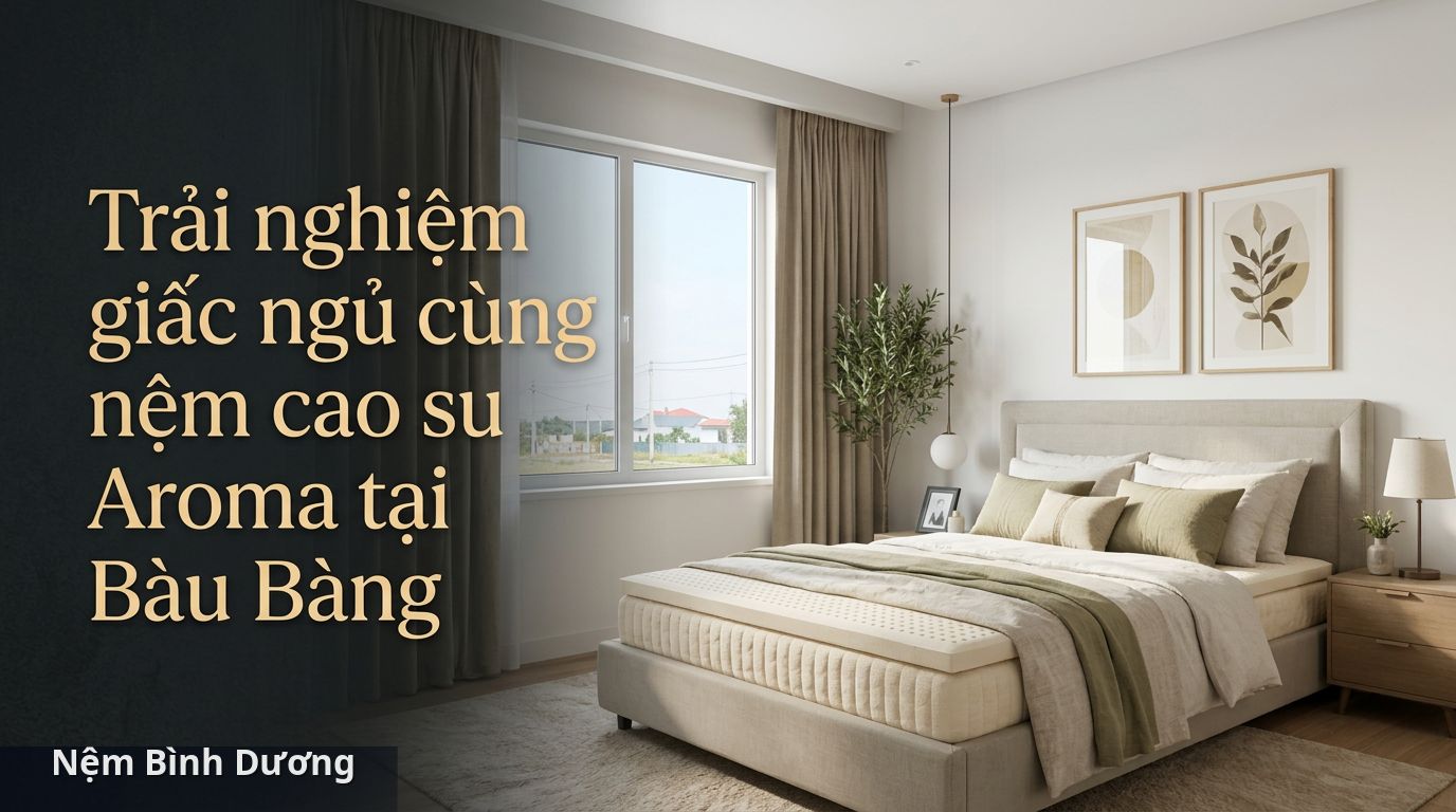 Trải nghiệm giấc ngủ cùng nệm cao su Aroma tại Bàu Bàng - Nệm cao su Aroma tại Bàu Bàng