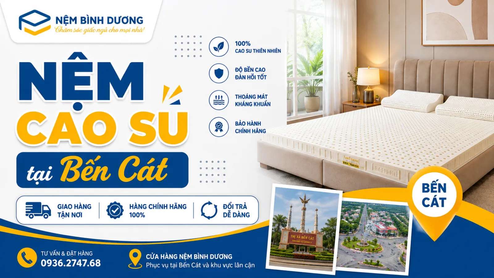 Nệm cao su tại Bến Cát Nệm cao su tại Bến Cát - Nệm Bình Dương