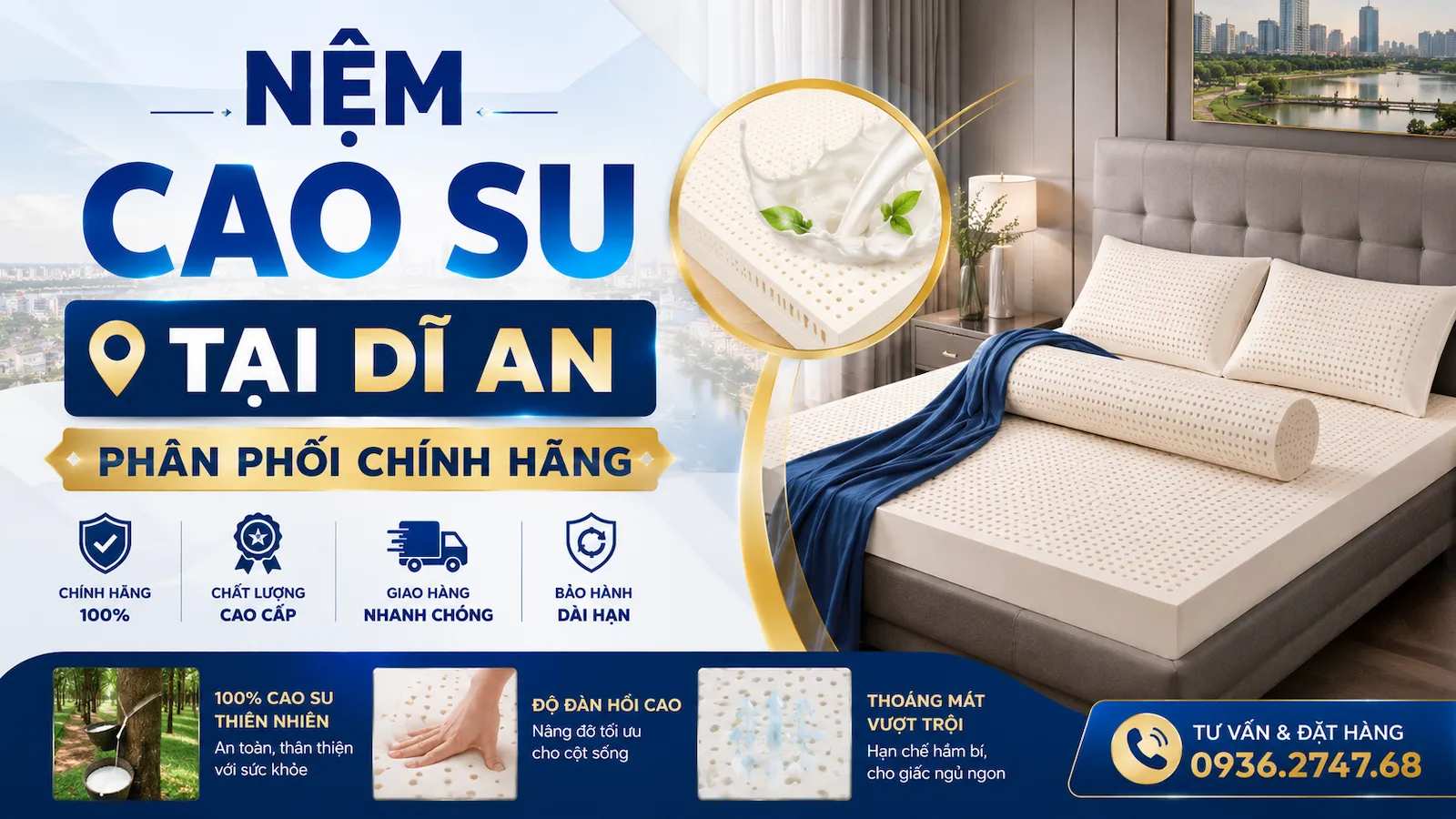 Nệm cao su tại Dĩ An - Phân phối chính hãng Nệm cao su tại Dĩ An - Phân phối chính hãng