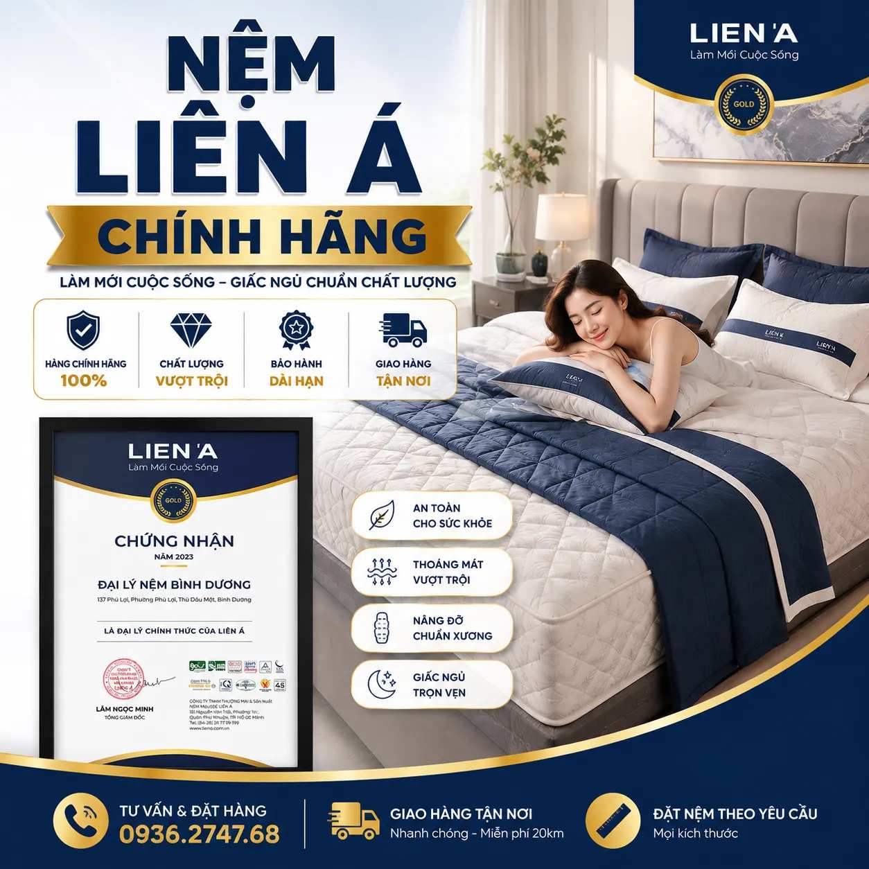 Đại lý Nệm Liên Á chính hãng 2 Đại lý Nệm Liên Á chính hãng