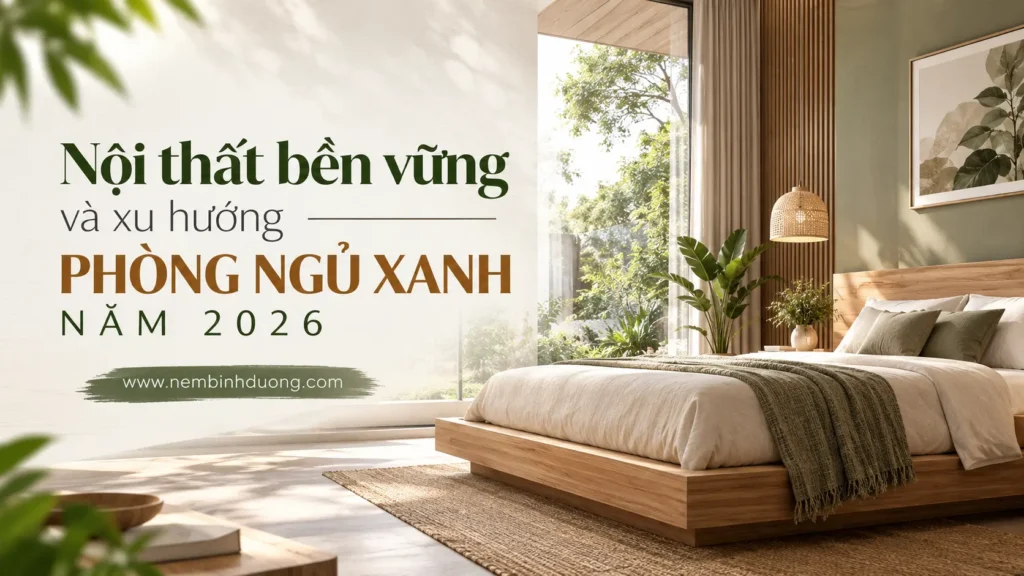 Nội thất bền vững và phòng ngủ xanh năm 2026