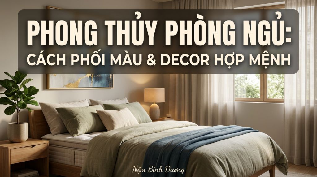 phong thuy phong ngu cach phoi mau va decor hop menh