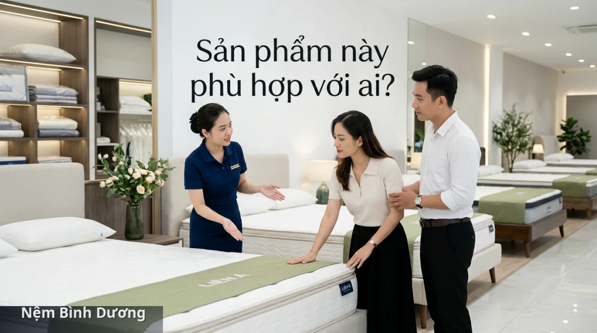 Khách hàng tìm hiểu và trải nghiệm thực tế các dòng nệm tại showroom - Nệm cao su Liên Á tại Dĩ An 2 Khách hàng tìm hiểu và trải nghiệm thực tế các dòng nệm tại showroom - Nệm cao su Liên Á tại Dĩ An