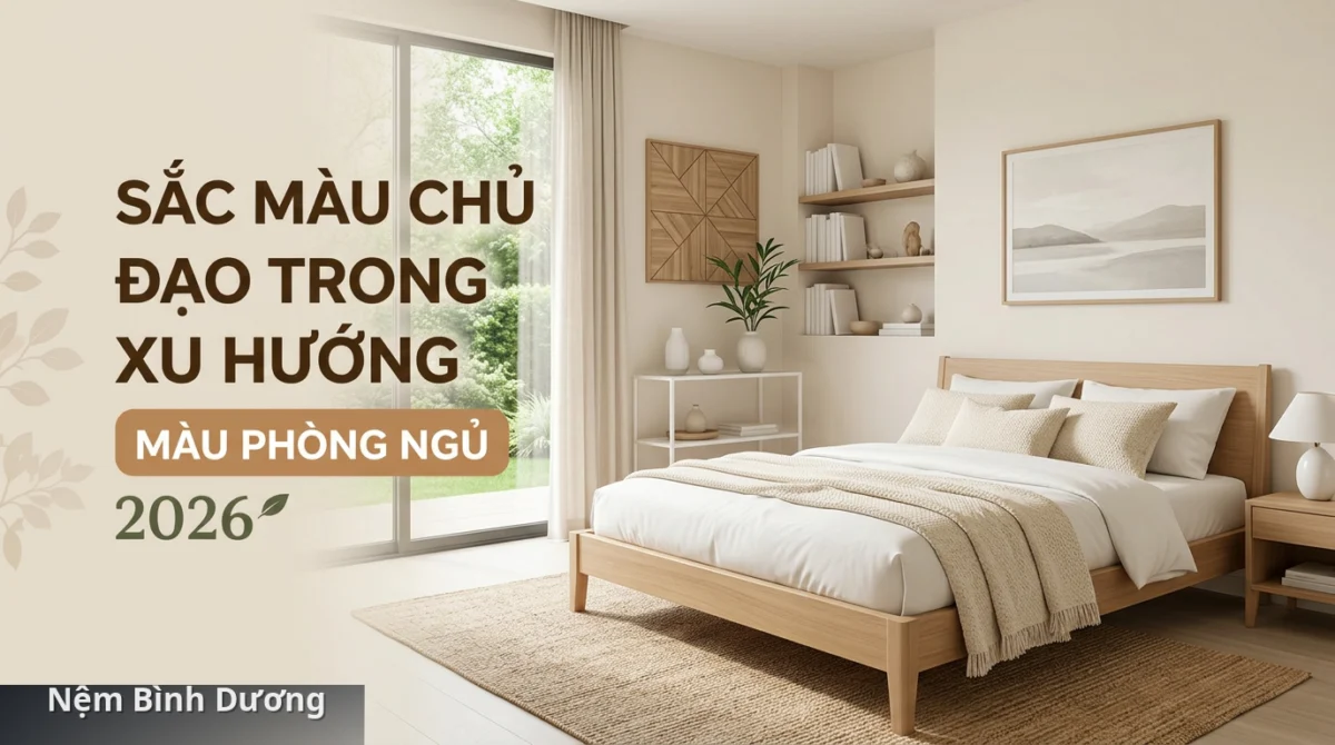 Sắc trắng Cloud Dancer tạo cảm giác thanh khiết và không gian mở cho phòng ngủ. - Xu hướng màu phòng ngủ 2026