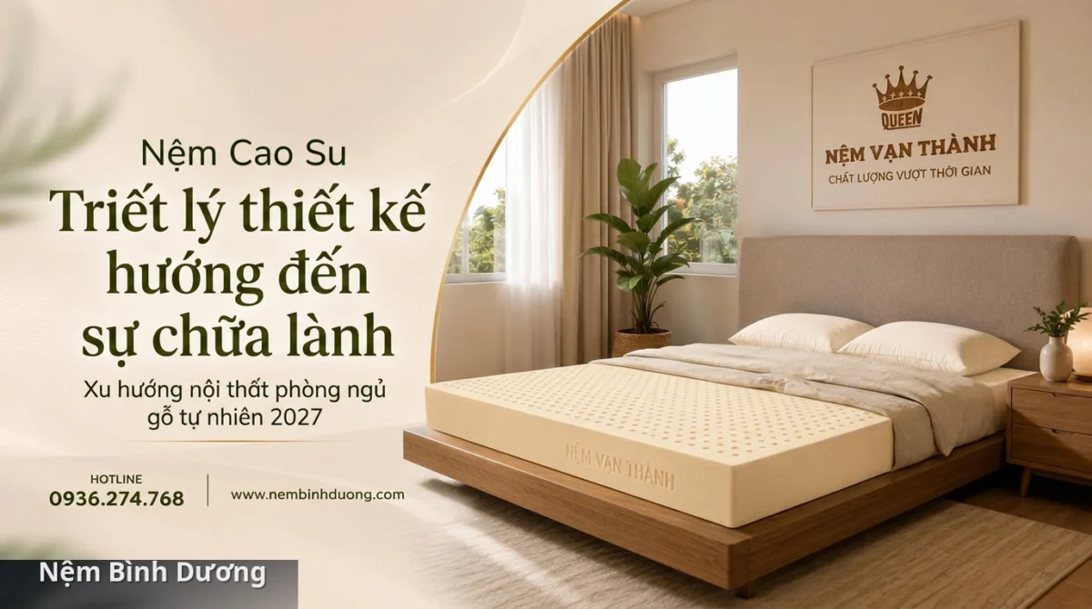 Thiết kế phòng ngủ gỗ tự nhiên hướng đến sự chữa lành và thư thái - Xu hướng nội thất phòng ngủ gỗ tự nhiên 2027