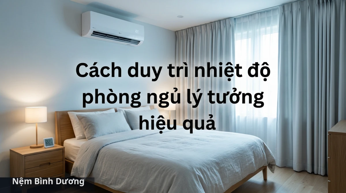 Áp dụng các giải pháp kiểm soát nhiệt độ giúp duy trì không gian phòng ngủ mát mẻ, dễ chịu để có giấc ngủ ngon. - Nhiệt độ phòng ngủ lý tưởng có vai trò gì đối với giấc ngủ