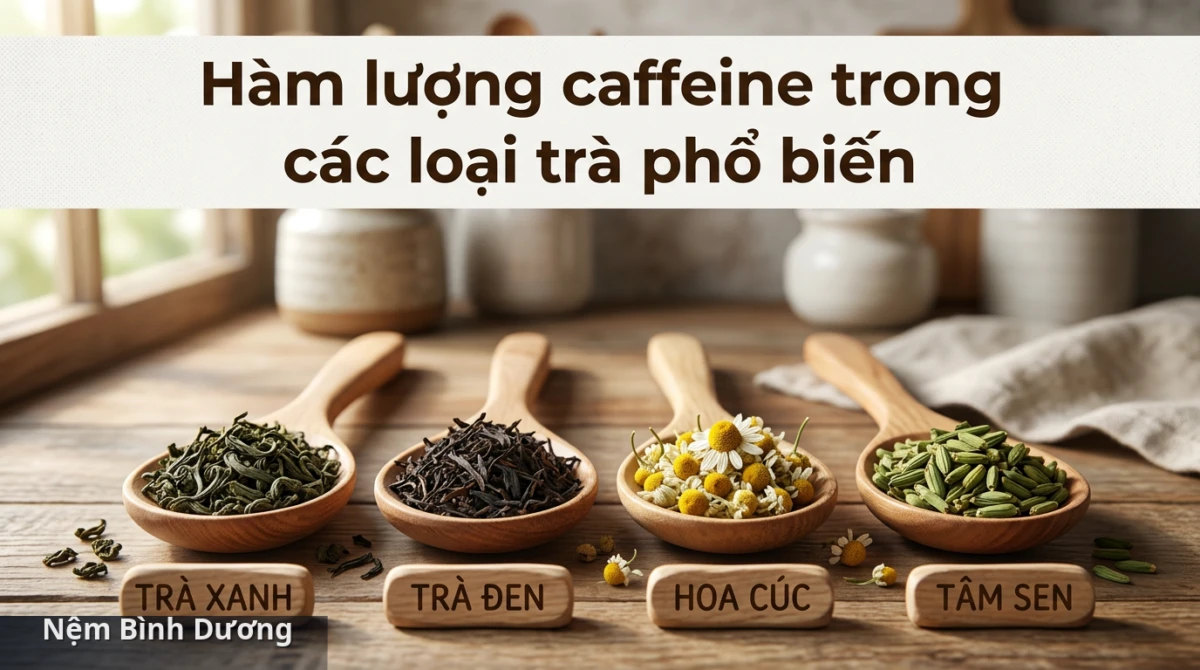 Hàm lượng caffeine khác biệt rõ rệt giữa trà truyền thống và các loại trà thảo mộc. - Uống trà vào buổi tối có làm khó ngủ không 3 Hàm lượng caffeine khác biệt rõ rệt giữa trà truyền thống và các loại trà thảo mộc. - Uống trà vào buổi tối có làm khó ngủ không