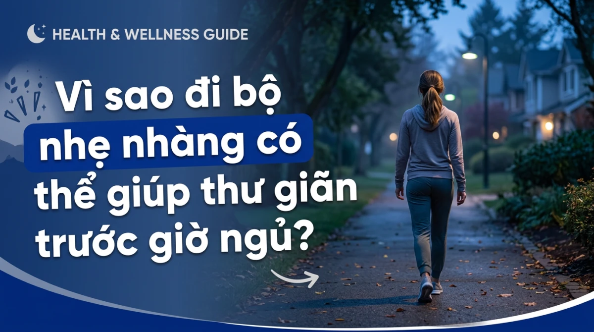 Vì sao đi bộ nhẹ nhàng có thể giúp thư giãn trước giờ ngủ? 2 Vì sao đi bộ nhẹ nhàng có thể giúp thư giãn trước giờ ngủ?
